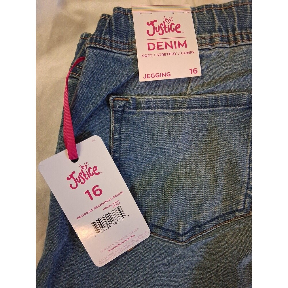 (#11) JUSTICE Young Girls Jegging’s Denim Pants, Size; 16,